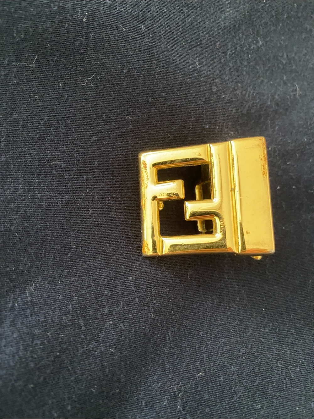 Fendi Gold-Tone Double F Belt Buckle